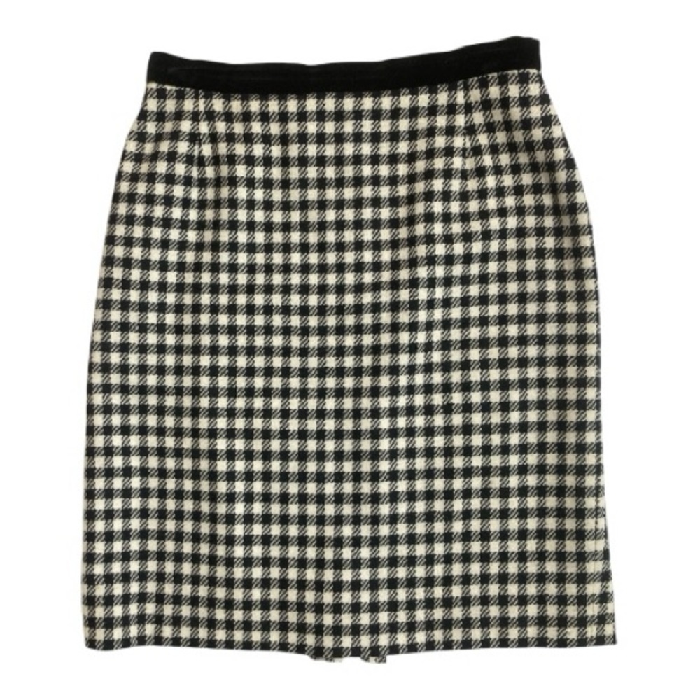 Escada Black‎ and White Houndstooth Skirt